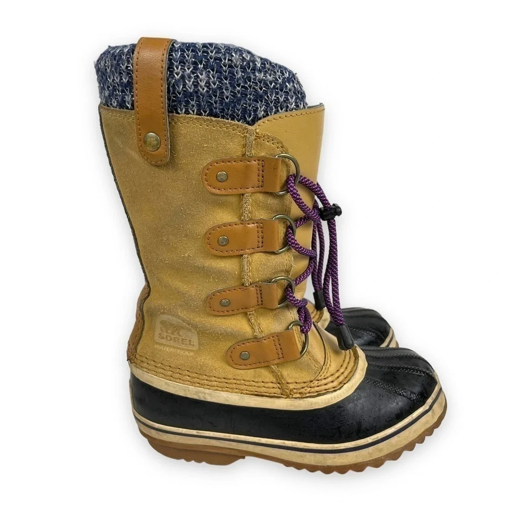 Sorel Boots Youth 1 Brown Joan of Arctic Lined Waterproof Winter Duck Boots